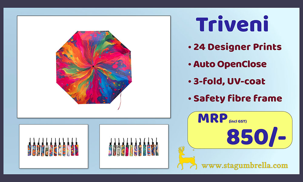 3 fold umbrella stag brand